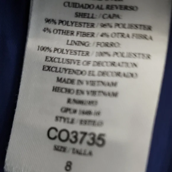 Jona Michelle Navy and White Plaid Kids Dress - Picture 4 of 4